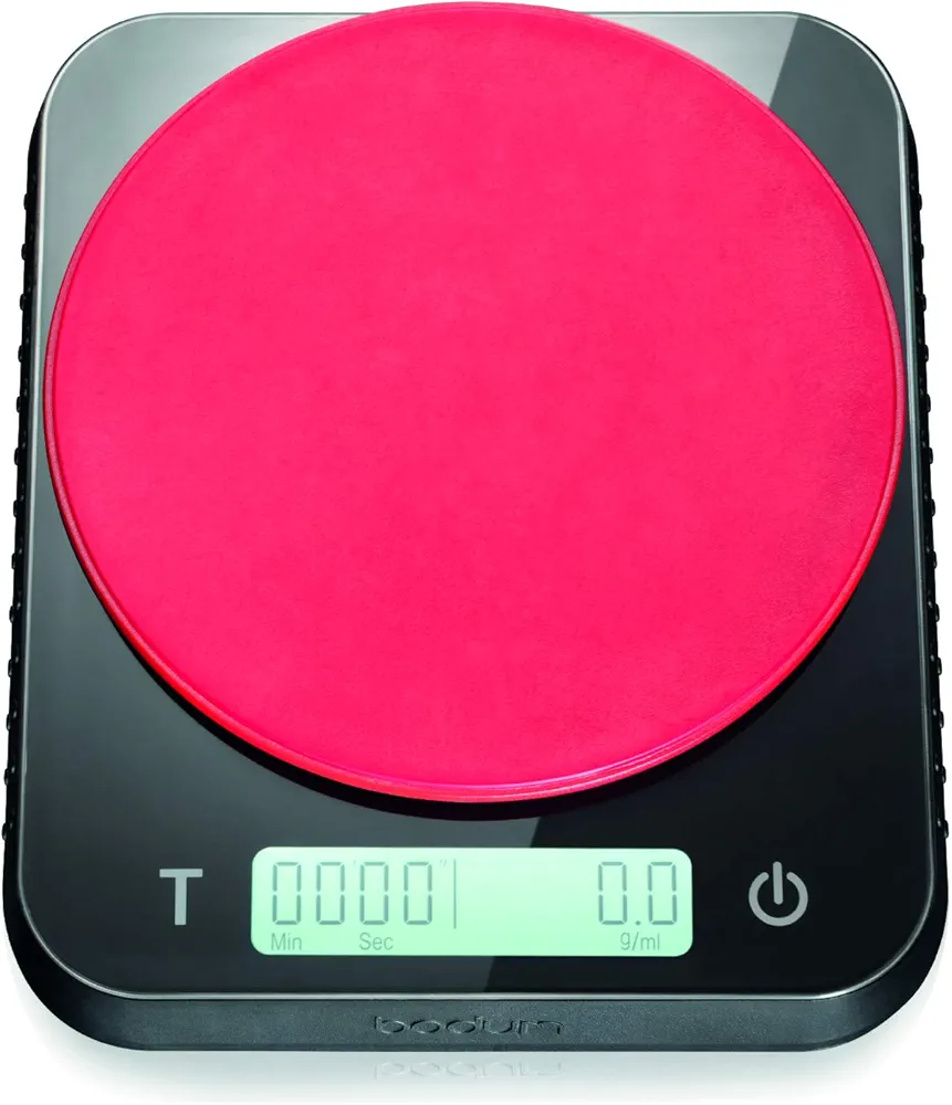 Bodum Barista Coffee and Food Scale with Built-in Timer, 6 in x 5 in, Black