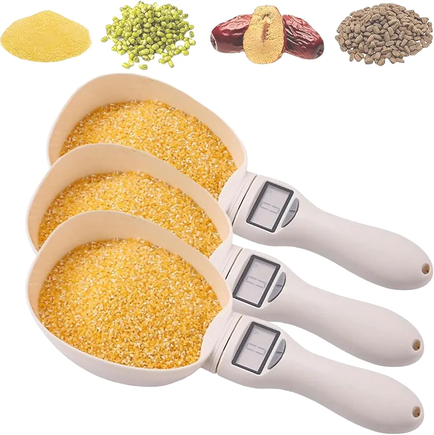 Food Measuring Scoop Scale, Measuring Scoop Scale, Food Scale With Nutritional Calculator, Weighing Spoon Scale 800g / 0.1g High Precision With Lcd Screen (3pcs)