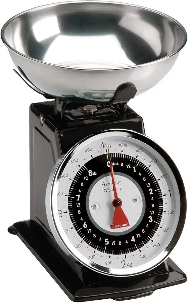 Typhoon Retro Black Stainless Steel Kitchen Scale