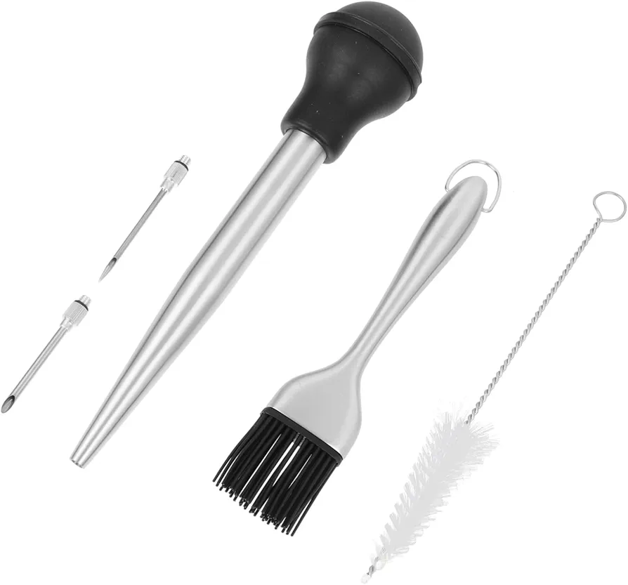 1 Set Turkey Seasoning Pump Barbecue Sauce Injector Meat Injector Kit Chicken Injector Cooking Injector Turkey Seasonings Injector Turkey Baster Poultry Baster Bbq Injector Plastic