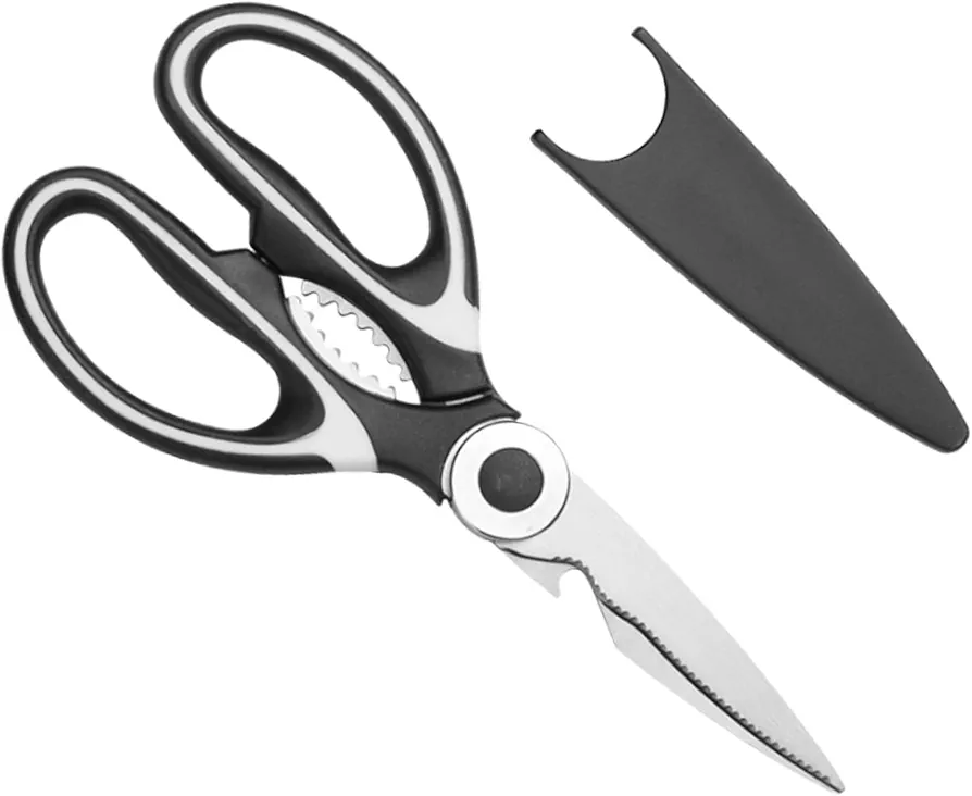 Kitchen Shears, Kitchen Scissors, Kitchen Scissors All Purpose Heavy Duty Meat Scissors, Seafood Scissors As a Bonus