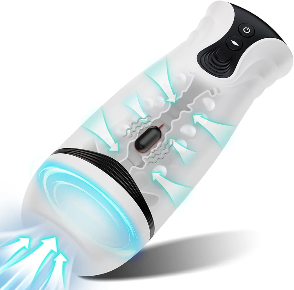 ALSHENUS Automatic Sucking Male Masturbator with 10 Vibration & 4 Sucking Modes, 5-inch Channel Penis Trainer Pump Adult Male Sex Toy for Penis Stimulation, Autoblow Adult Sex Toy & Game