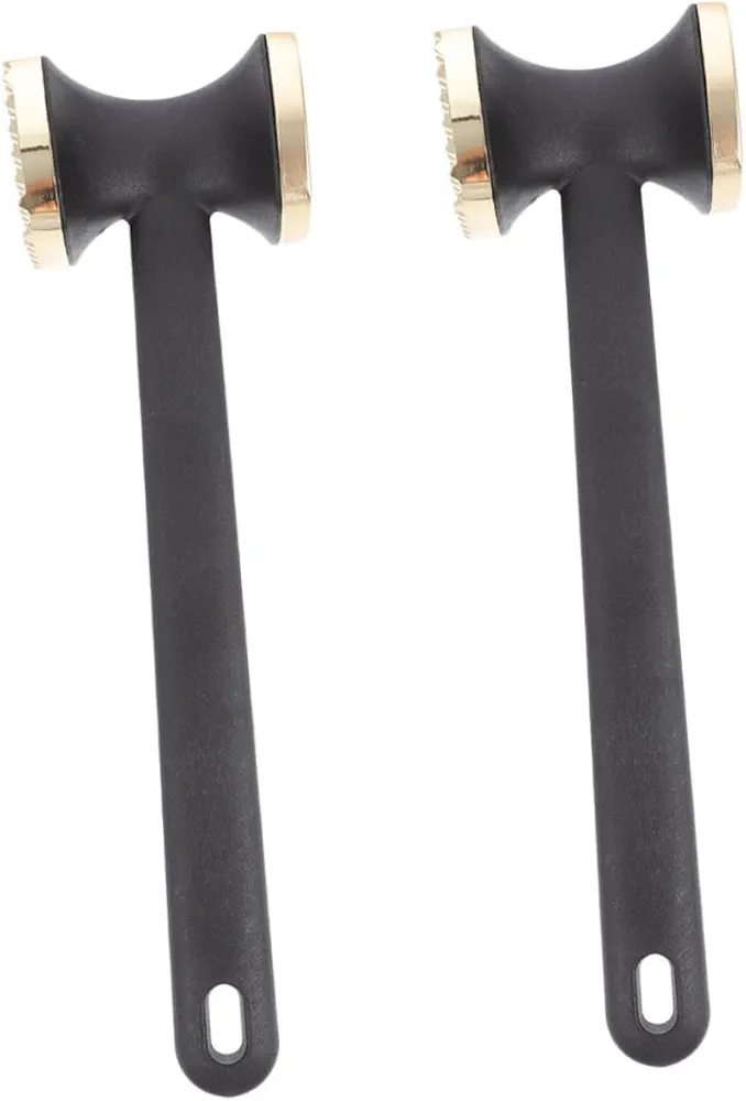 2pcs Meat Loosening Hammer Turkey Tenderizing Tools Steak Pounder Mallet Crab Hammers Chicken Meat Mallet Meat Tenderizer Pork Knocking Hammer Steak Beef Hammer Aluminum Alloy SHOWERORO