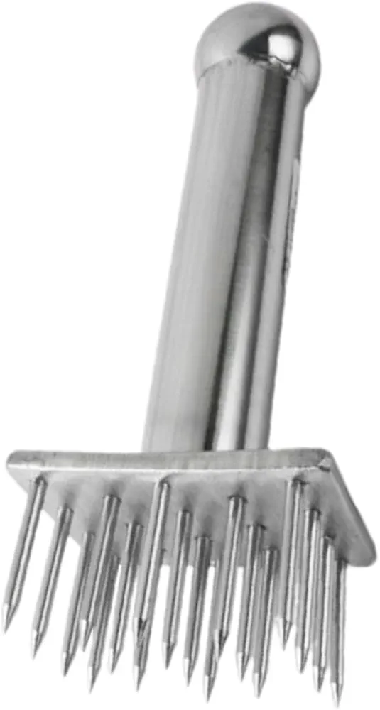 Pork Hammer Fish Tenderizer Kitchen Mallet or Pounder Ground Beef Masher Tool Conch Needle Tool Turkey Cooking Tool Meat Mallet Meat Tenderizer Powder Stainless Steel Silver