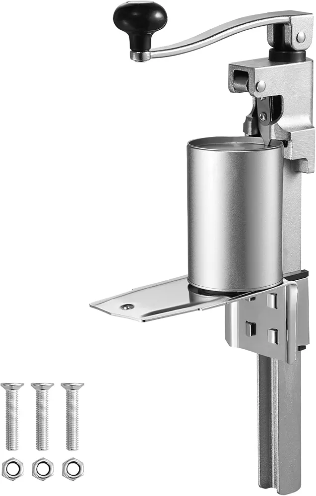 Happybuy Commercial Can Opener, Tabletop Can Opener For Cans Up to 11.8" Tall, Adjustable Height Heavy Duty Manual Table Can Opener for Restaurant Hotel Bar
