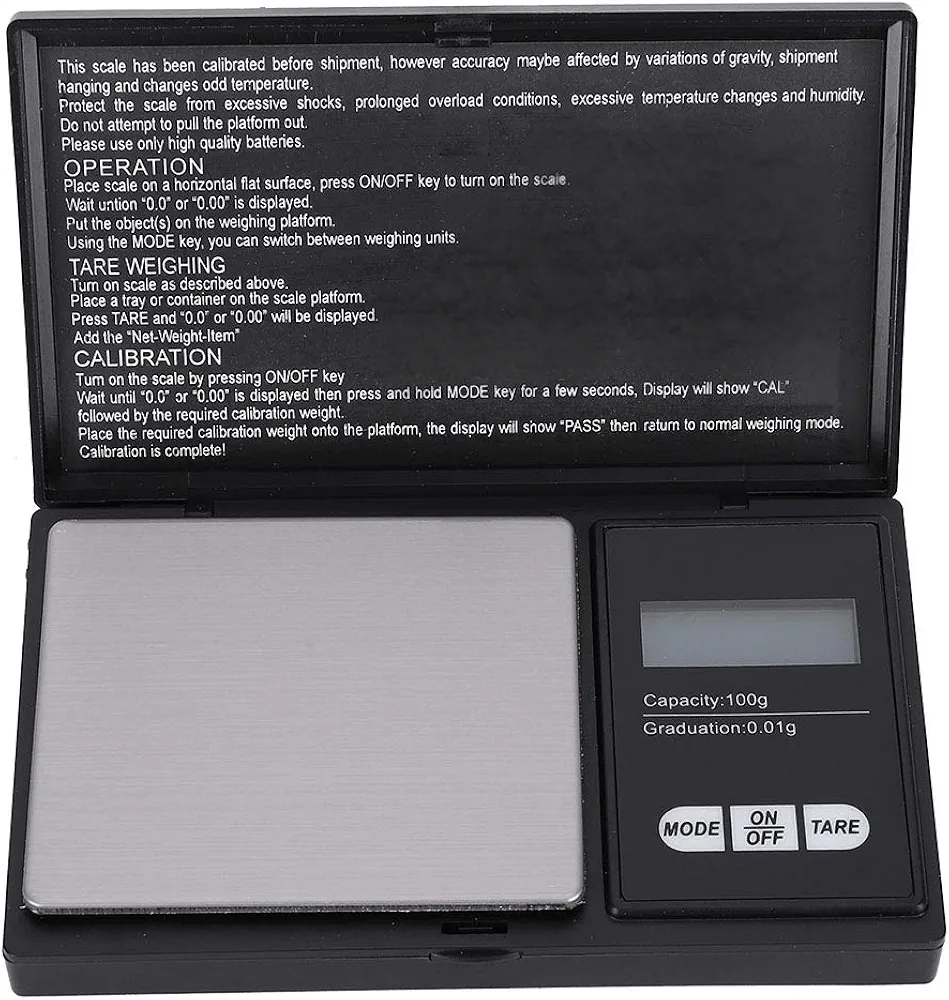 Scale, Mini Portable LED Digital Digital Grams Scale Pocket Scale for Food Kitchen Jewelry (100g/0.01g)