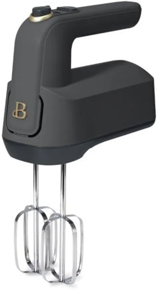 Beautiful 6-Speed Electric Hand Mixer, 350W DC motor & TURBO function (Oyster Grey) by Drew Barrymore