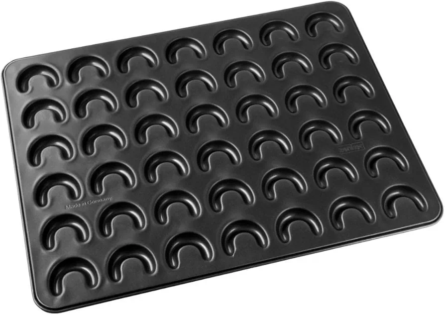 Zenker Baking Tray For Crescent-Shaped Cookies "Special Creative" For 42 Cookies, Black, 16.54 x 12.60 x 0.39"