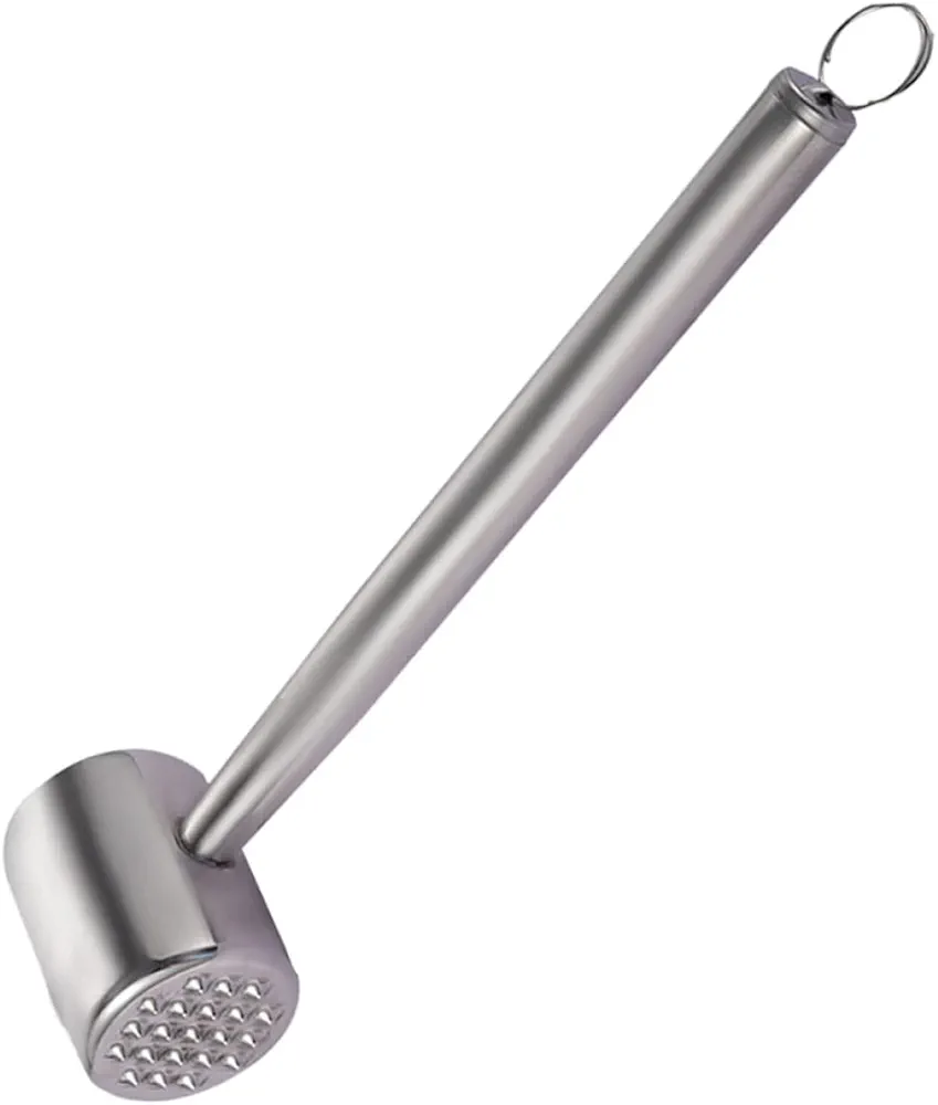 1pc Steak Hammer Needle Tenderizer Poultry Tenderizer Kitchen Mallet Pounder Manual Meat Tenderizer Gavel Kitchen Tenderizers Meat Mallet Meat Tenderiser Silver Stainless Steel CIYODO