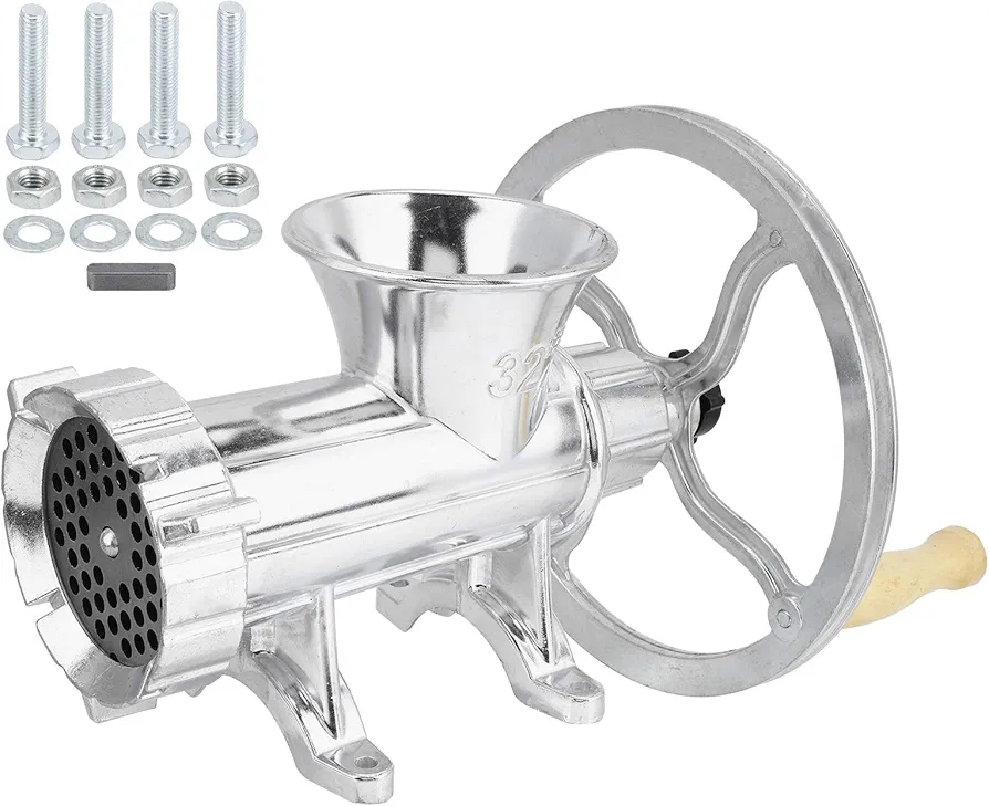 FLEXMAN Separated Meat Grinder, Manual Multifunctional Aluminum Alloy Meat Grinding Machine for Grinding Pork, Beef, Chicken, Vegetable, Spices, Pepper