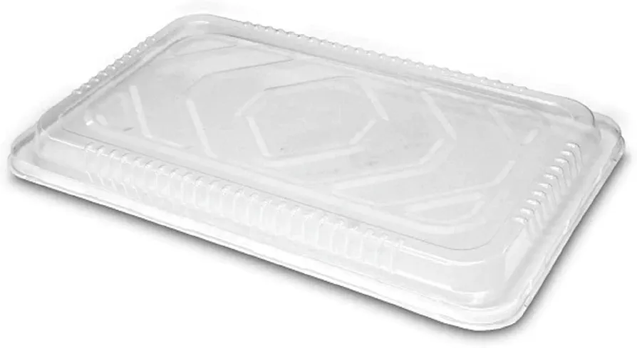 Full Size Disposable Aluminum Pans Cookie Sheet Baking Pans| Nonstick Durable Reusable Aluminum Foil Tray with Dome Lids.|10CT