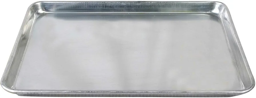 Tiger Chef 1/4 Quarter Size 9.5 x 13 inch Aluminum Sheet Pan Commercial Bakery Equipment Cake Pans NSF Approved 19 Gauge 1 Pack