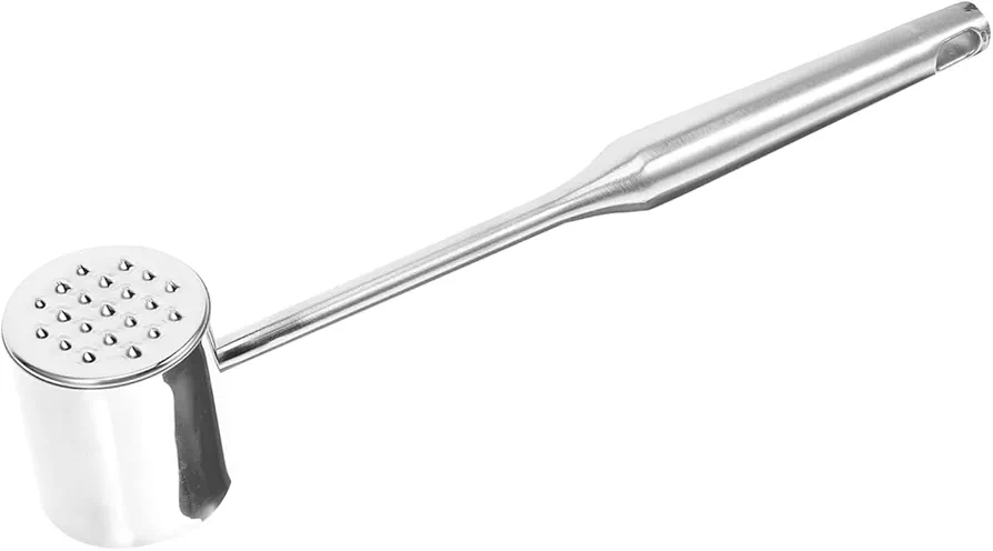 PRETYZOOM Stainless Steel Loose Meat Hammer Mallet Steak Tenderizer Pork Knocking Manual Meat Tenderizer Meat Softener Tool Chicken Hammer Chicken Pounder Ground Beef Meat Pounder Tenderizer
