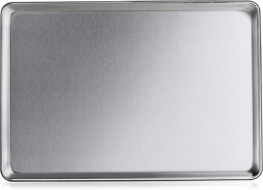 New Star Foodservice 36923 Commercial-Grade 18-Gauge EXTRA LARGE Aluminum Sheet Pan/Bun Pan, 18" L x 26" W x 1" H (Full Size) | XL Size Measure Oven