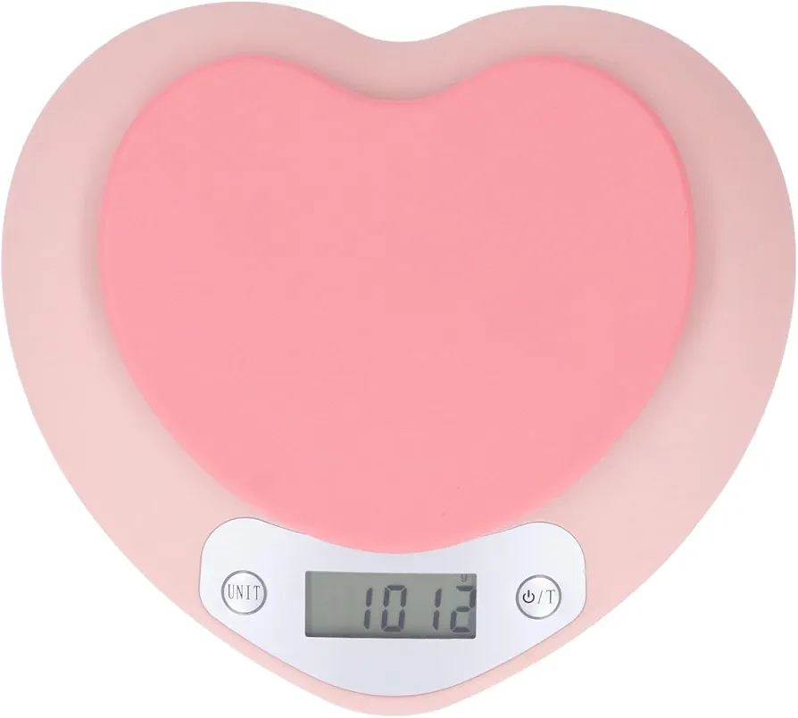 Digital Kitchen Scale 1g Accuracy 5kg Heart Shape Rechargeable Food Scale for Cooking Baking