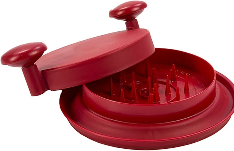 Chicken Shred Machine, Manual Meat Shredder Effort Saving Washable Prevent Slip Base Drop Resistant for Kitchen (Red)