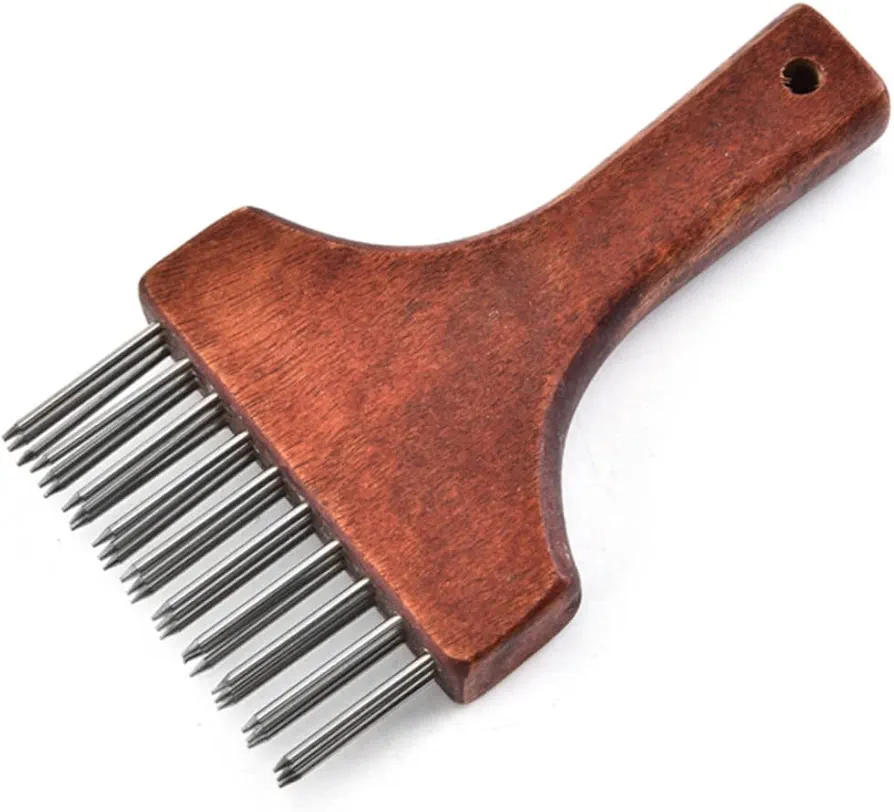 1pc Stainless Steel Pork Needle Chicken Tenders Needle Tenderizer Tool Chicken Pounder Steak Needle Meat Tenderizer Tool Blade Meat Tenderizer Kitchen Pounder Wooden