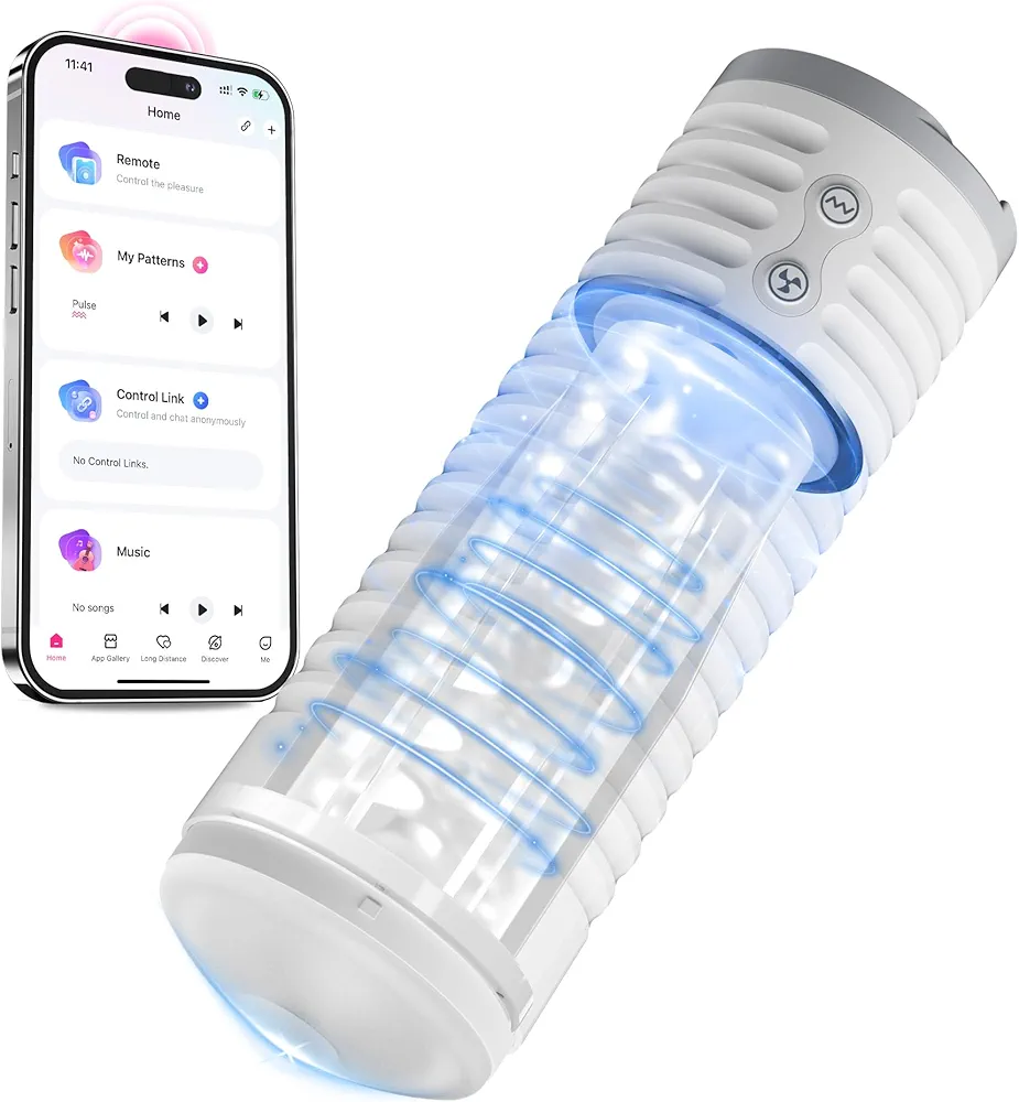 LOVENSE Max 2 Male Masturbator Sex Toys, Automatic Vibration Sex Machine Pocket Pussy with 360 Degree Contractions, Male Stroker Sucking Toys, 3D Realistic Pussy Pocket for Men's Oral Sex Toy