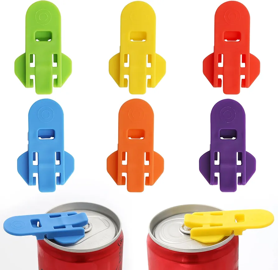 6 Pcs Manual Easy Can Opener, Soda Beer Can Opener Beverage Can Top Ring Opener Tool, Soda Can Opener for Coke, Beer, Soda, Aluminum Beverage