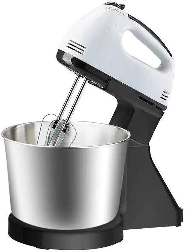 Electric Stand Mixer, Classic Stand and Hand Mixer Adjustable Stainless Steel Egg Beater Cream Mixer for Frosting, Meringues, Dough, Eggs, Batter