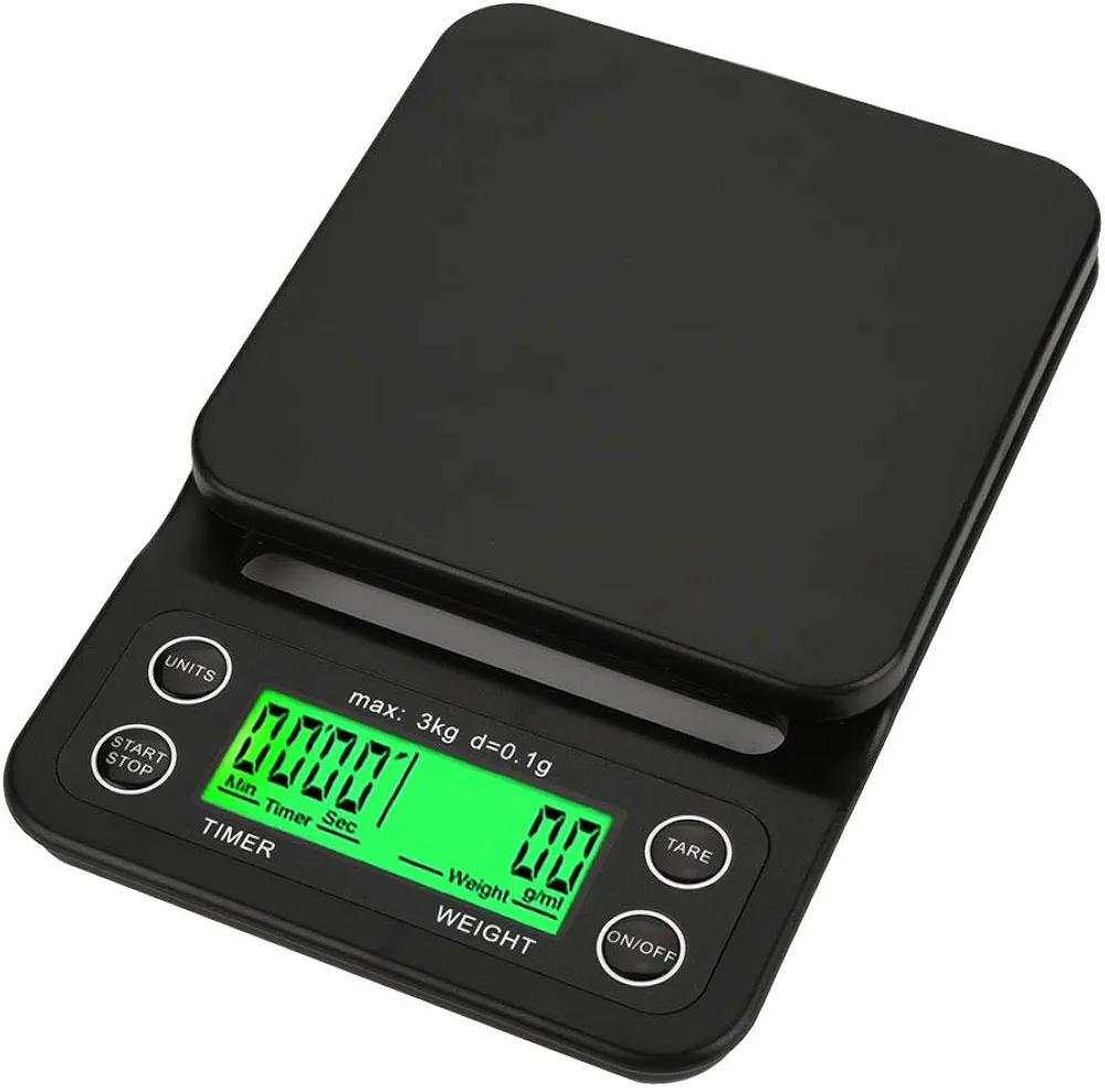Digital Food Scale, Kitchen Weighing Scale USB High Precision Timer Electronic LCD Dispaly Weight Gram Scales
