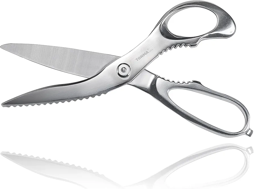Kitchen Shears Heavy Duty [Made in Japan] 9.5 Inches Sharp Stainless Steel Come Apart Kitchen Scissors All Purpose for Poultry, BBQ Meat, Chicken, Herbs, Right Handed Only