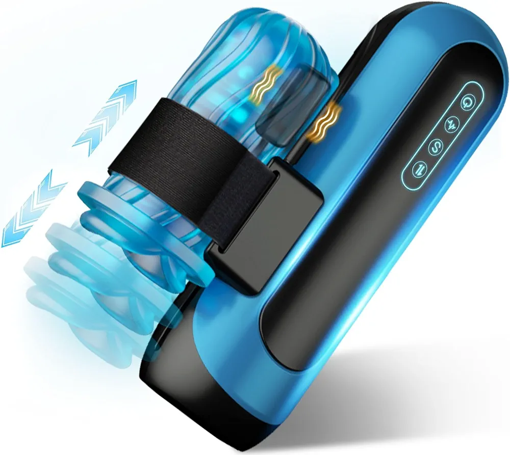 Automatic Penis Pump Male Sex Toys for Men Automatic Male Masturbator,Male Sex Toys with 6 Types of Piston Modes 5 Speed Changes + 10 Vibrating Hands Free Pocket Pussy Male Stroker with 3D