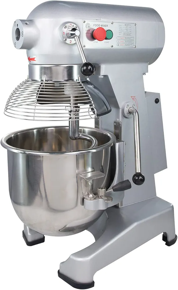 Commercial Food Mixer 20Qt Stand Mixer,Multifunctional Electric Food Mixer with Grinder Head Linker, 750W 3 Speeds Adjustable Dough Mixer 404/225/125 RPM Heavy Duty with ETL standard