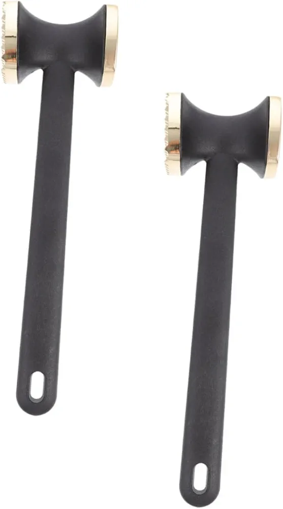 2pcs Meat Loosening Hammer Tenderize Chicken Meat Tenderizer Meat Mallet Heavy Duty Meat Hammer Kitchen Mallet Tool Crab Tools Pork Pounder Needle Steak Pork Hammer Aluminum Alloy