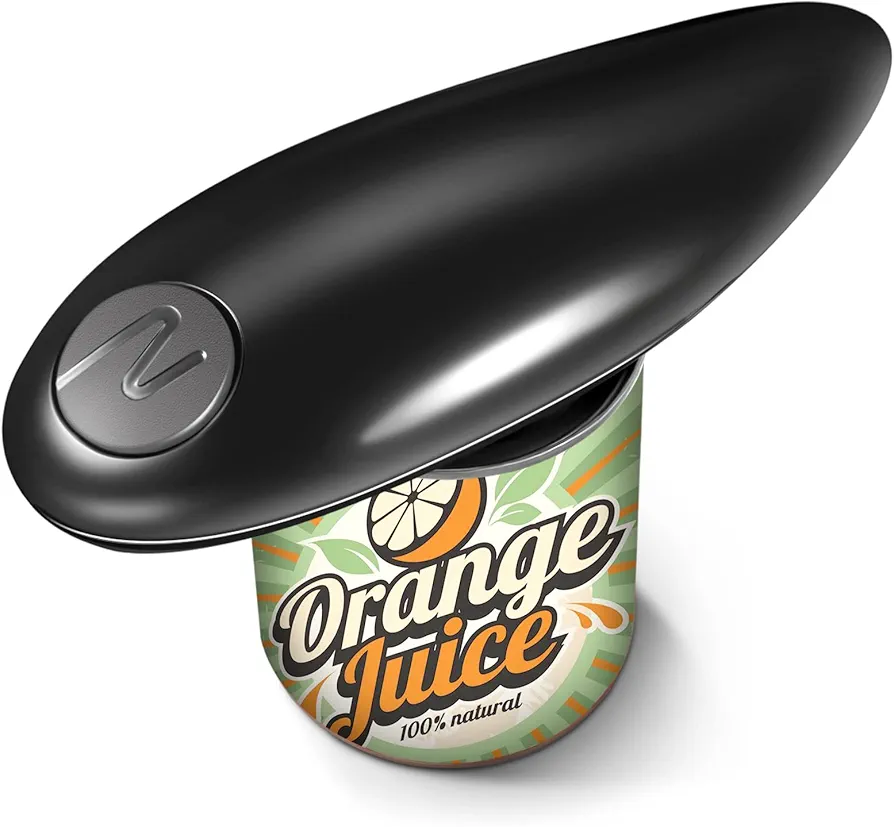 One-Touch and Auto Off Electric Can Opener Easy Open All Can Sizes with Smooth Edge, Battery Operated and Food Safety Kitchen Gadget Gift for Seniors with Arthritis and Weak Hand