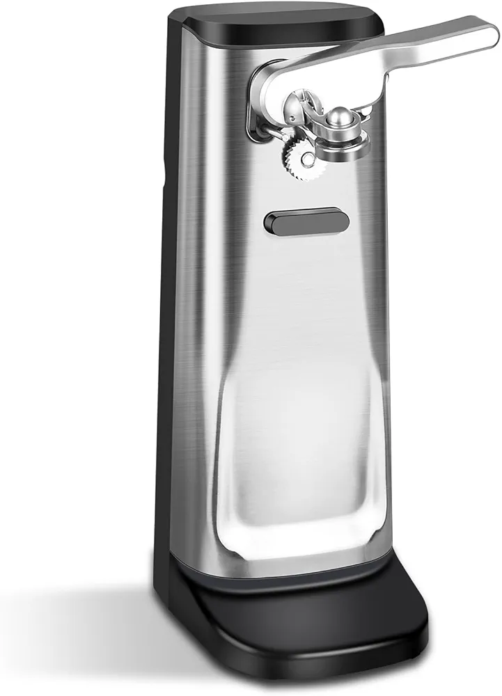 Davivy Extra-Tall Stainless Steel Electric Can Opener,Multifunctional Jar and Bottle Opener Knife Sharpener and Cord Storage,Automatic Shut Off