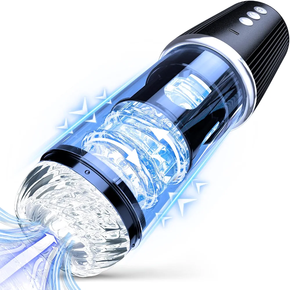 Automatic Male Masturbator Sex Toys for Men with 5 Sucking Twisting &7 Vibrations Modes, Male Sex Toy Masturbators Penis Pump, Tivino Electric Pocket Pussy Vibrating Male Stroker