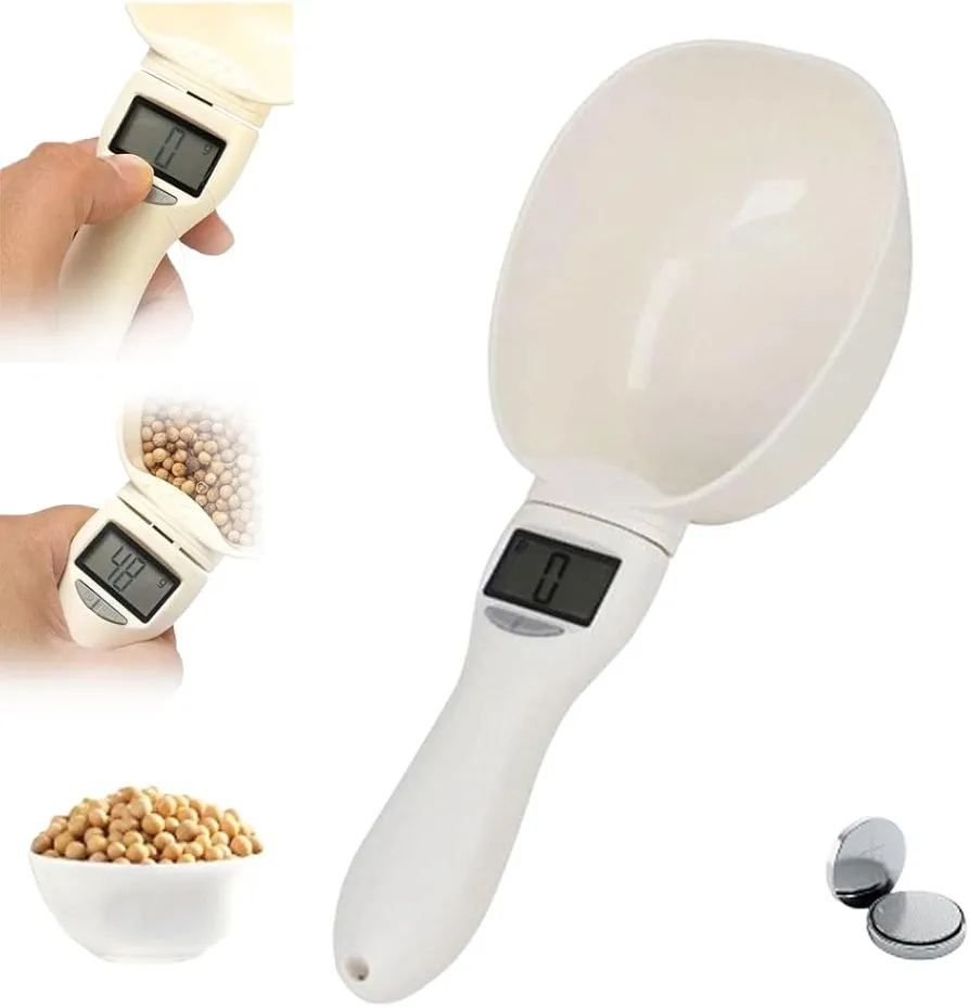 Digital Measuring Spoon, Electronic Measuring Spoon with LCD Screen, 800g / 0.1g High Precision Food Measuring Scoop Scale with Measuring Spoons for Food, Coffee,Spices, Dog Cat Food(1PCS)