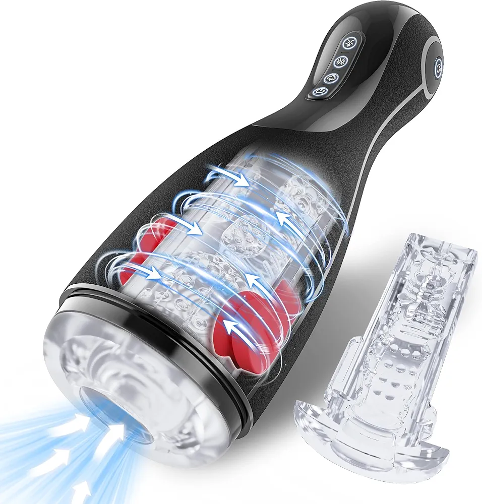 Automatic Male Masturbator Male Sex Toy with 3 Squeezing Modes, 3 Suctions & 10 Vibrations, Male Sex Toys for Men Male Stroker Penis Pump, Adult Toys for Men, Adult Sex Toys & Games