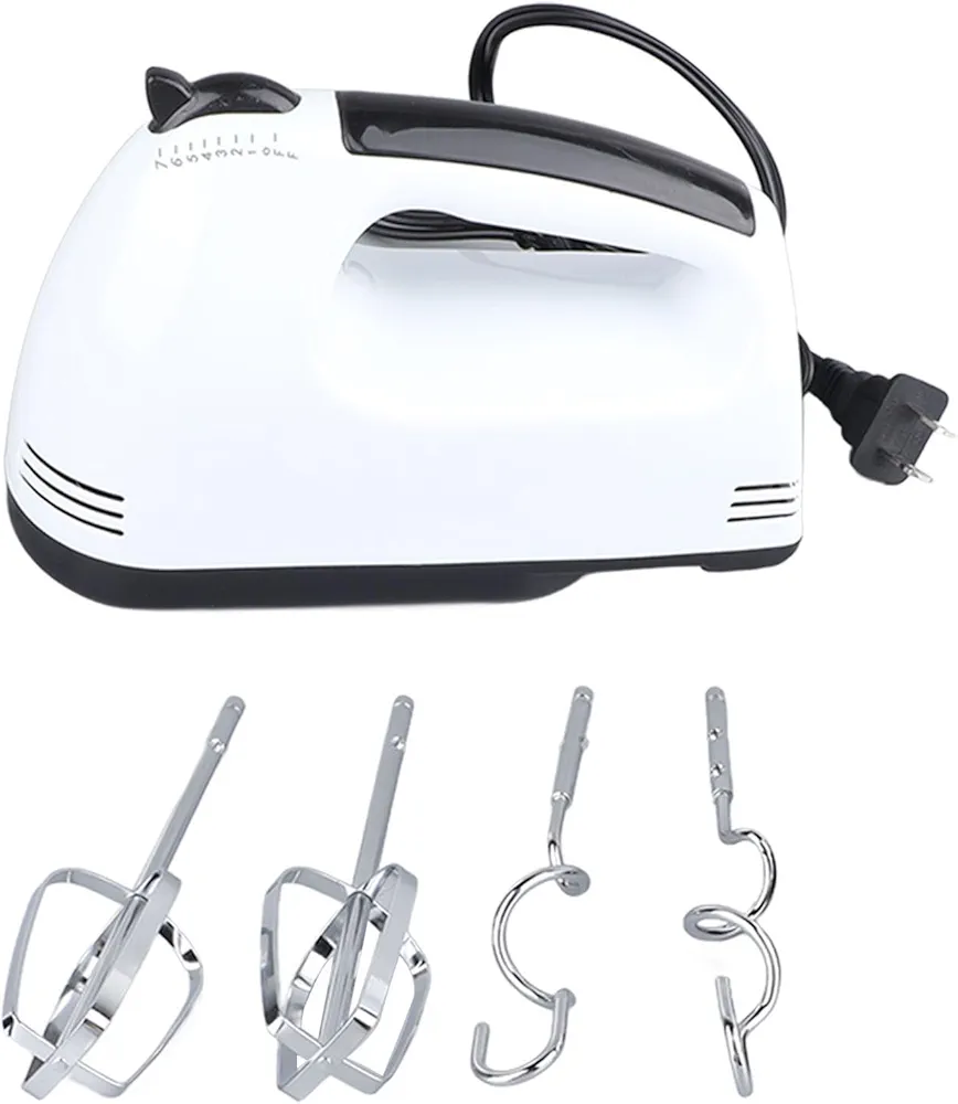 7-Speed Electric Hand Mixer for Baking Cake Egg Cream, Multifunctional Kitchen Handheld Food Beater