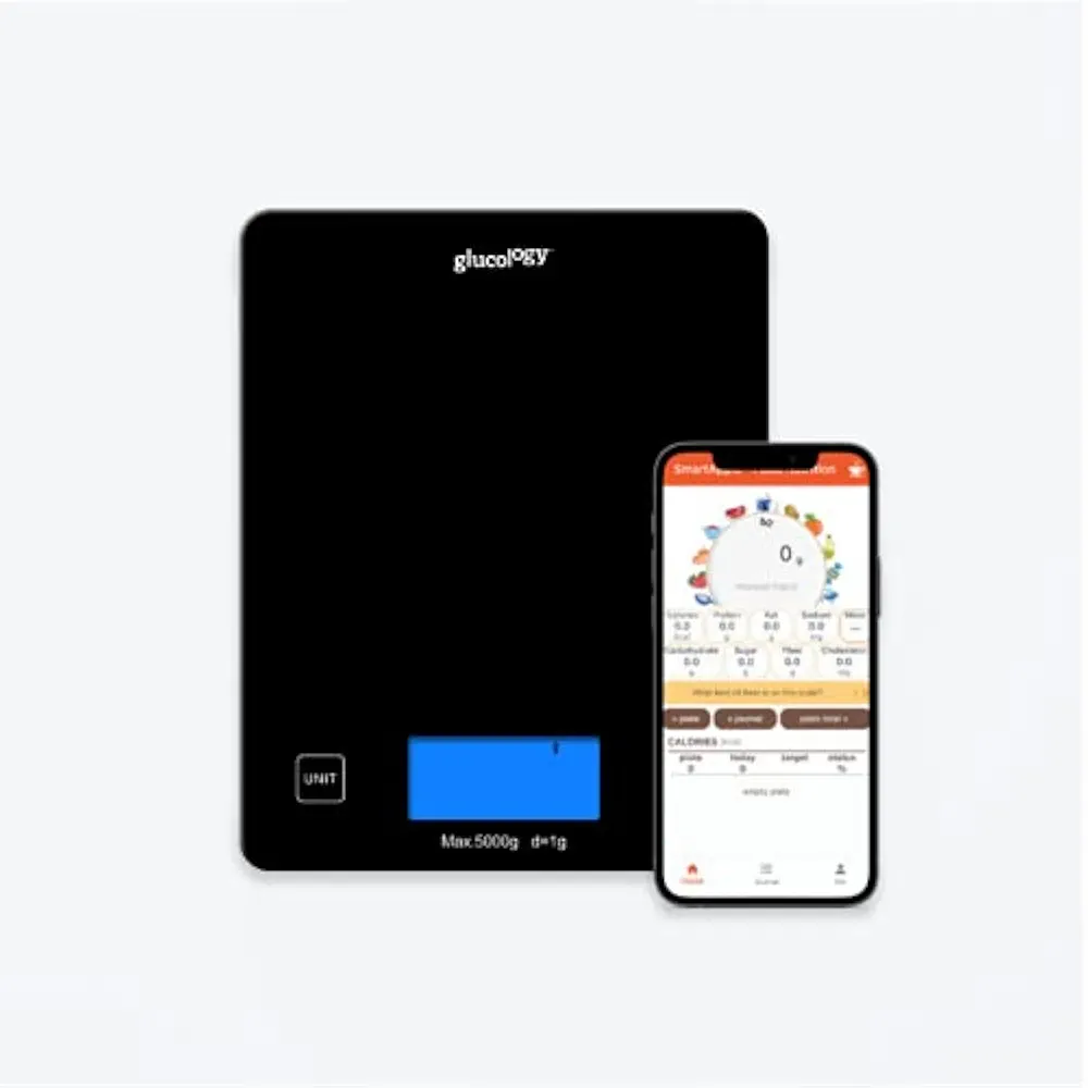 Bluetooth Smart Kitchen Scale | Digital Grams and Ounces for Weight Loss | Baking | Cooking | Keto and Meal Prep | Diabetes Meals