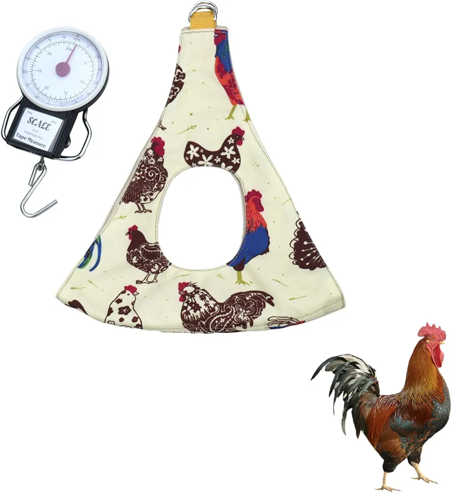Chicken Holder Sling with Weight Scale for Roosters Hen Cock Poultry Weighing Scale