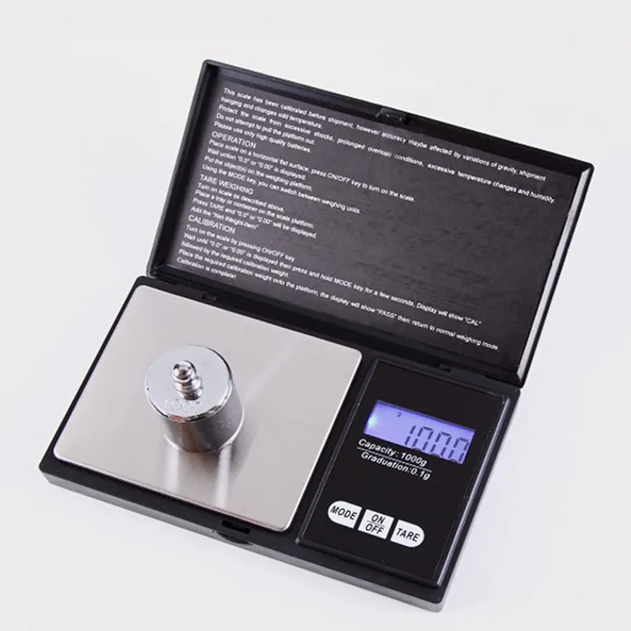 Electronic Food Scale, Portable Wide Application 1000G 0.1G Precise Measurement of Coin Digital Scale