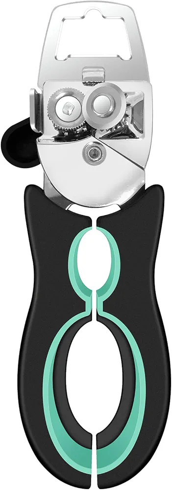 Can Opener Jar Opener Suitable For Small and Medium Size Jars Manual Handheld Hand Can Opener with Sharp Blade Smooth Edge with Multifunctional Bottles Opener