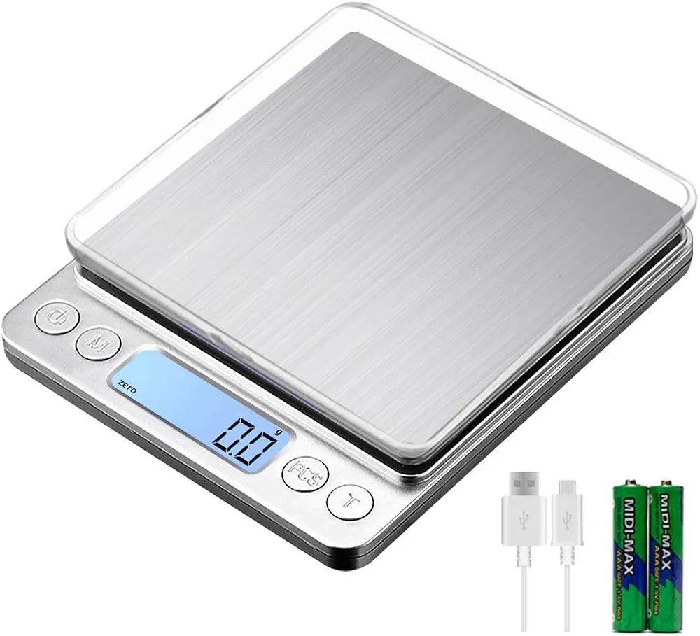 Upgraded USB Charging Small Kitchen Scale, 3kg/0.1g Mini Food Electronic Scale, High Accuracy Cooking Scale, Pocket Scale with LCD Display
