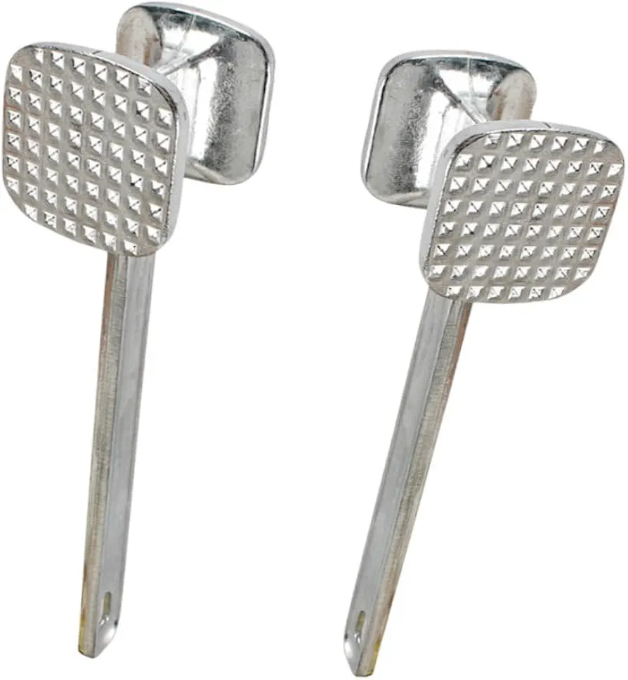 Zerodeko 2 Pcs Steak Hammer Meat Pounder Equipment Kitchen Mallet Tool Chicken Mallet Poultry Tenderizers Meat Mallet Tenderizer Meat Hammer Steak Mallet Hammer Pork Mallet Aluminum Silver