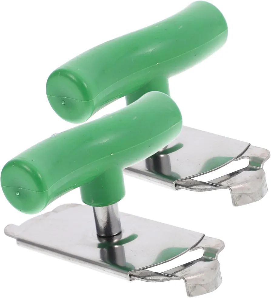2pcs Bottle Opener Lid Opener Beer Can Opener Auto Jar Opener Jar Grip Opener Multi Opener Multi-function Can Opener Soda Bottles Wine Opener Tin Opener Stainless Steel White