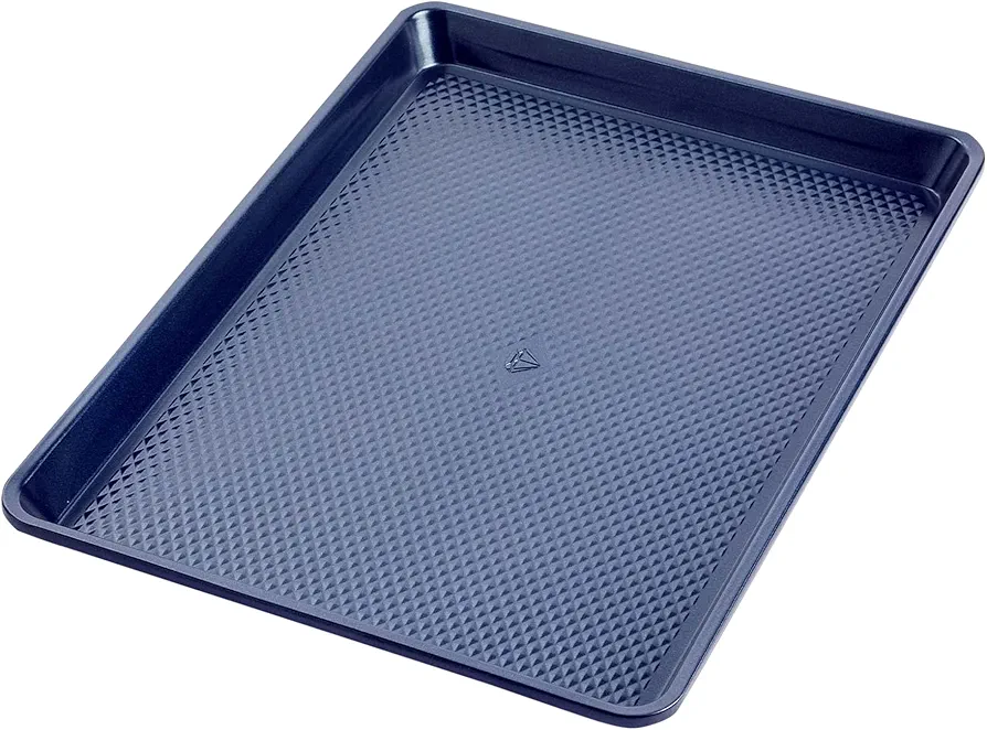 Blue Diamond Bakeware Diamond Infused Ceramic Nonstick, 13" x 9" Quarter Cookie Sheet Baking Pan, Dishwasher and Freezer Safe, PFAS-Free, Blue