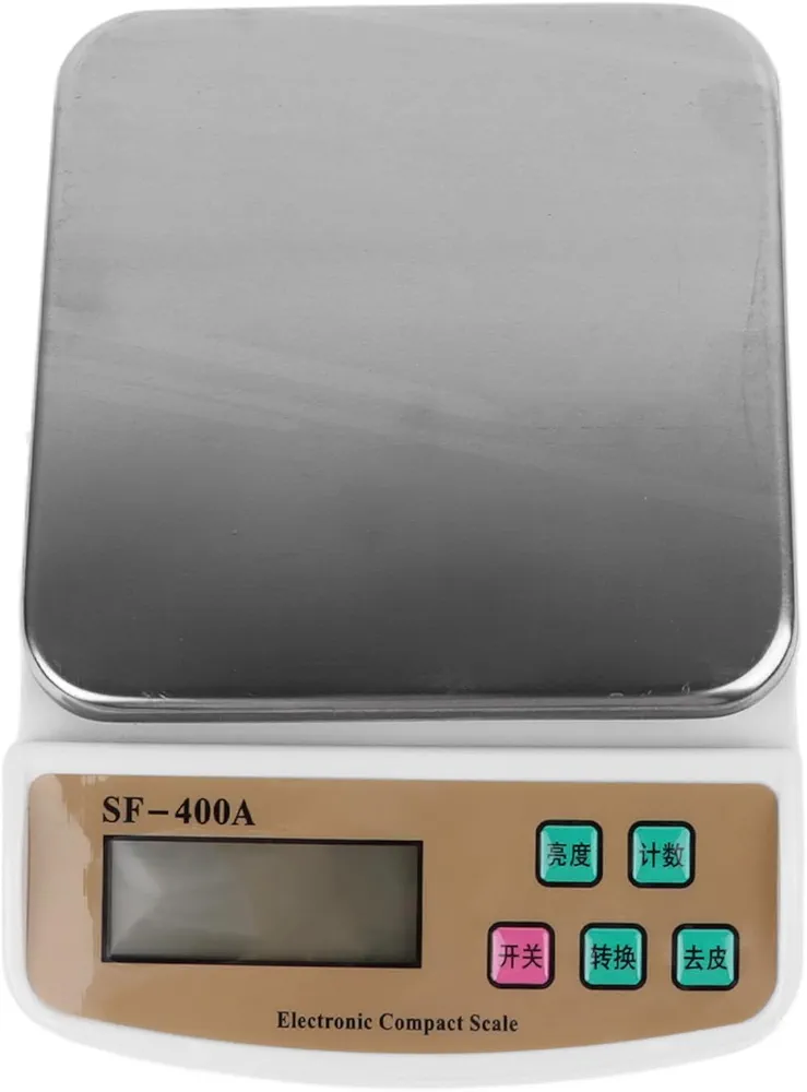 Electronic Scales, 0.5g‑3kg Kitchen Food Scale White for Cooking