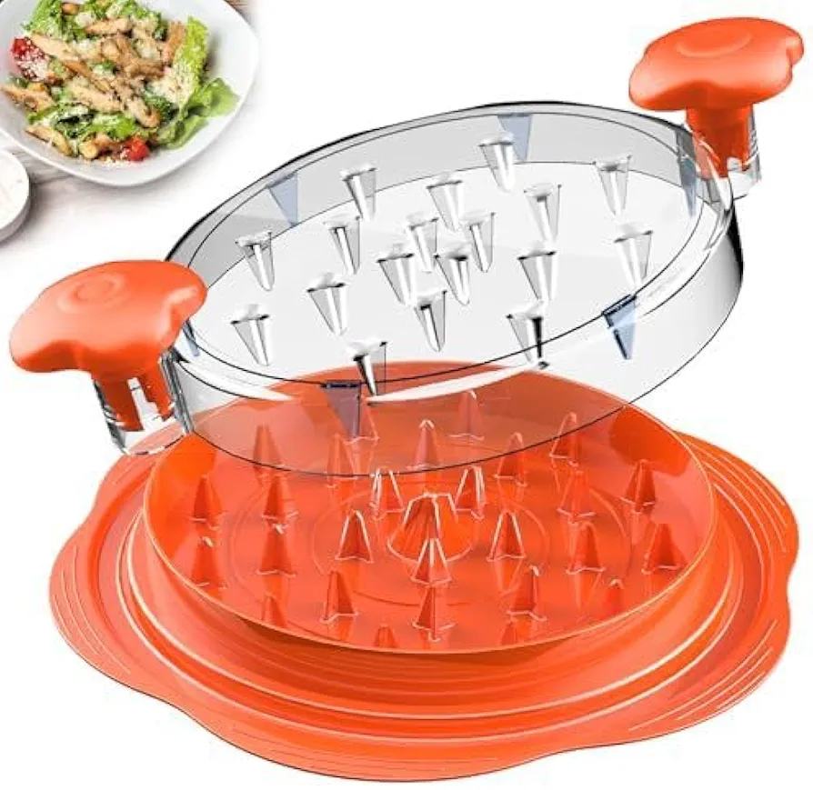 Chicken Breast Shredder Tool, Twist Shredder with Brush, Anti-Slip Bar, Ergonomic Handle
