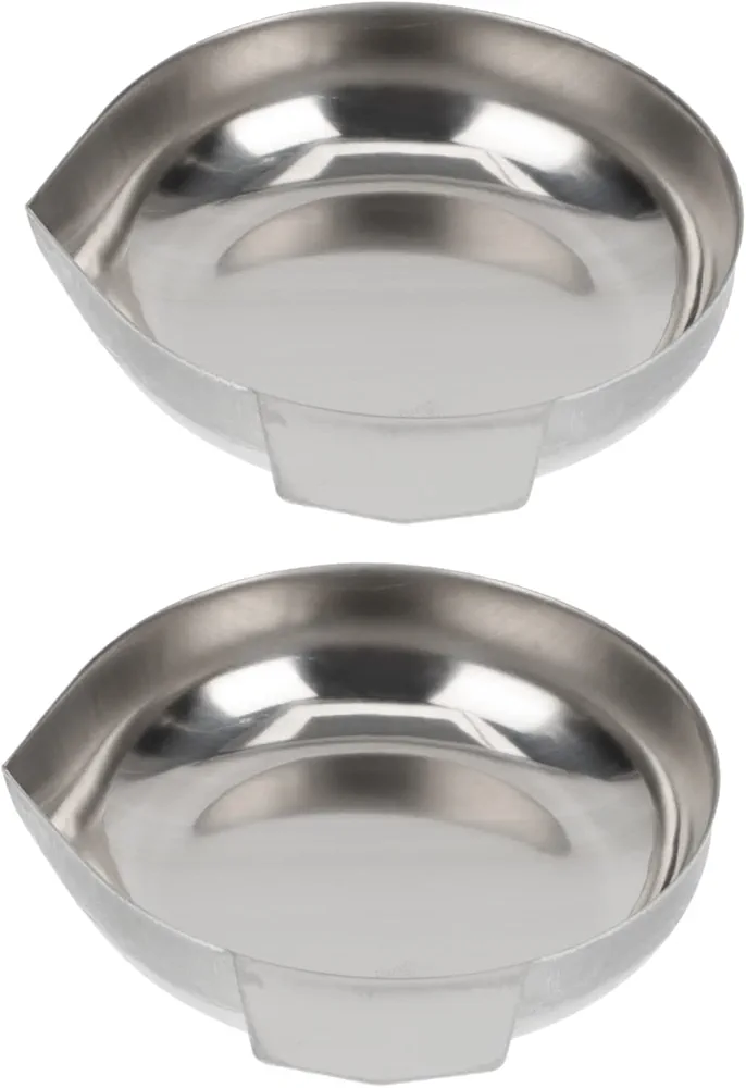 2pcs Dishes Measure Test Rack Plate Scale Rust Mixing Weight Hair Steel Dish Diamond Pan Dispenser Narrow Utility Portioning for Powders Mini Electronic Etc Storage Trays
