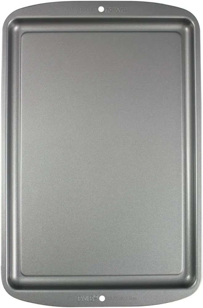 PME Carbon Steel Non-Stick Medium Cookie Sheet 15 x 10-Inches, Large, Silver