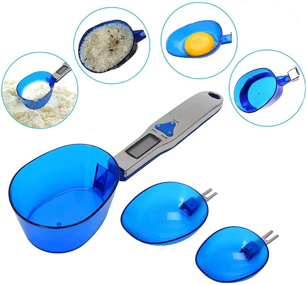 Digital Kitchen Scale Electronic Food Scale with 3 Measuring Spoons for Portioning Milk, Tea, Flour, Spices, Medicine 500gram/0.1gram