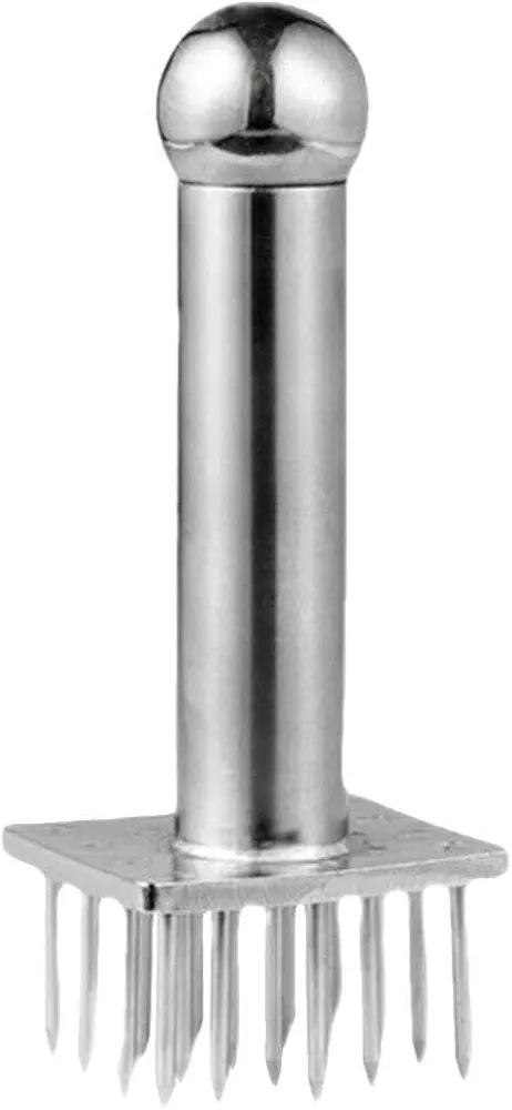 Meat Tenderizer Tool, Stainless Steel Sharp Needle Blade Mallet Pounder Heavy Duty Cooking Tool for Beef Turkey Chicken Steak Veal Pork Fish Tenderizing