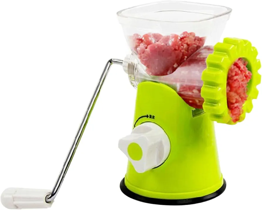 Zerodeko Hand Crank Mincer Kitchen Mincer Stuffer Meat Maunal Meat Mincer Meat Slicer Multifunction